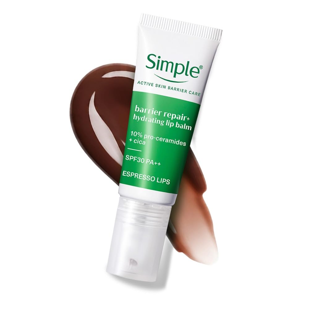 Simple Barrier Repair+ Hydrating Tinted Lip Balm - Espresso, SPF 30, for Sensitive Lips with Proceramides and Cica | 10g-image-18