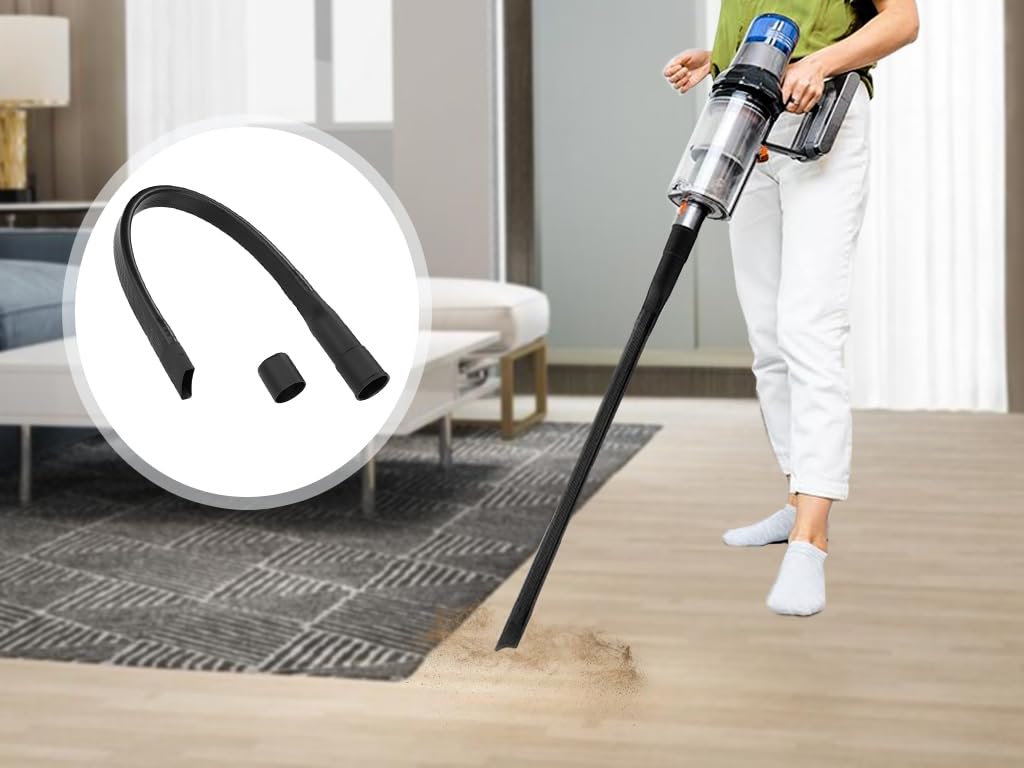 Suceur Plat Flexible Pour Aspirateur - Embout 32/35mm Universel - Nettoyage Meubles Et Sièges Auto - 62cm - Noir