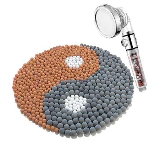 Luxsego Filter Beads fit for Filtered Shower Head, Replacement Showerhead Beans for Purifying Water, 5 oz Anion Mineral Balls Rejuvenate Dry Skin & Hair, 3 Kinds of Ionic Stones Refills Hand Shower