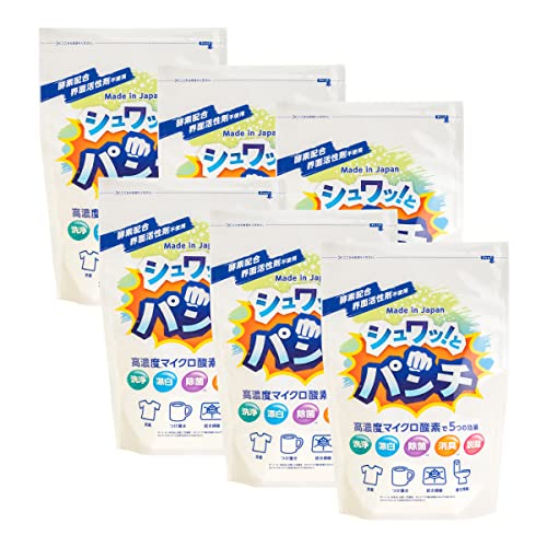 シュワッ!とパンチ 6パック(1kg×6) トリプルセット 洗浄剤 除菌 漂白剤 消臭 掃除 洗剤 マルチクリーナー 浸け置き洗い 風呂掃除 洗濯