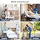 Rolling IV-Ständer mit Tablett – Edelstahl-IV-Ständer mit 4 Haken, Rädern und höhenverstellbarer Konstruktion für Kliniken und zu Hause