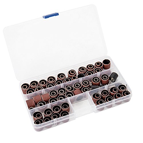 HSHGZSR 104 Pcs Sanding Band Drum Sleeve 60 120 320 Grit 1/4