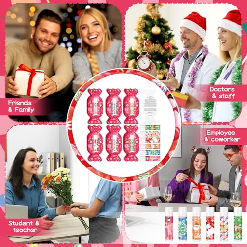 Image of 24 Pcs Candy Themed Lip Balms Christmas Lip Balms Bulk Lip Gloss Honey Flavored 6 Styles Holiday Party Treat Goodie Bags Cute Stocking Stuffers Christmas Gifts for Kids Girls Women