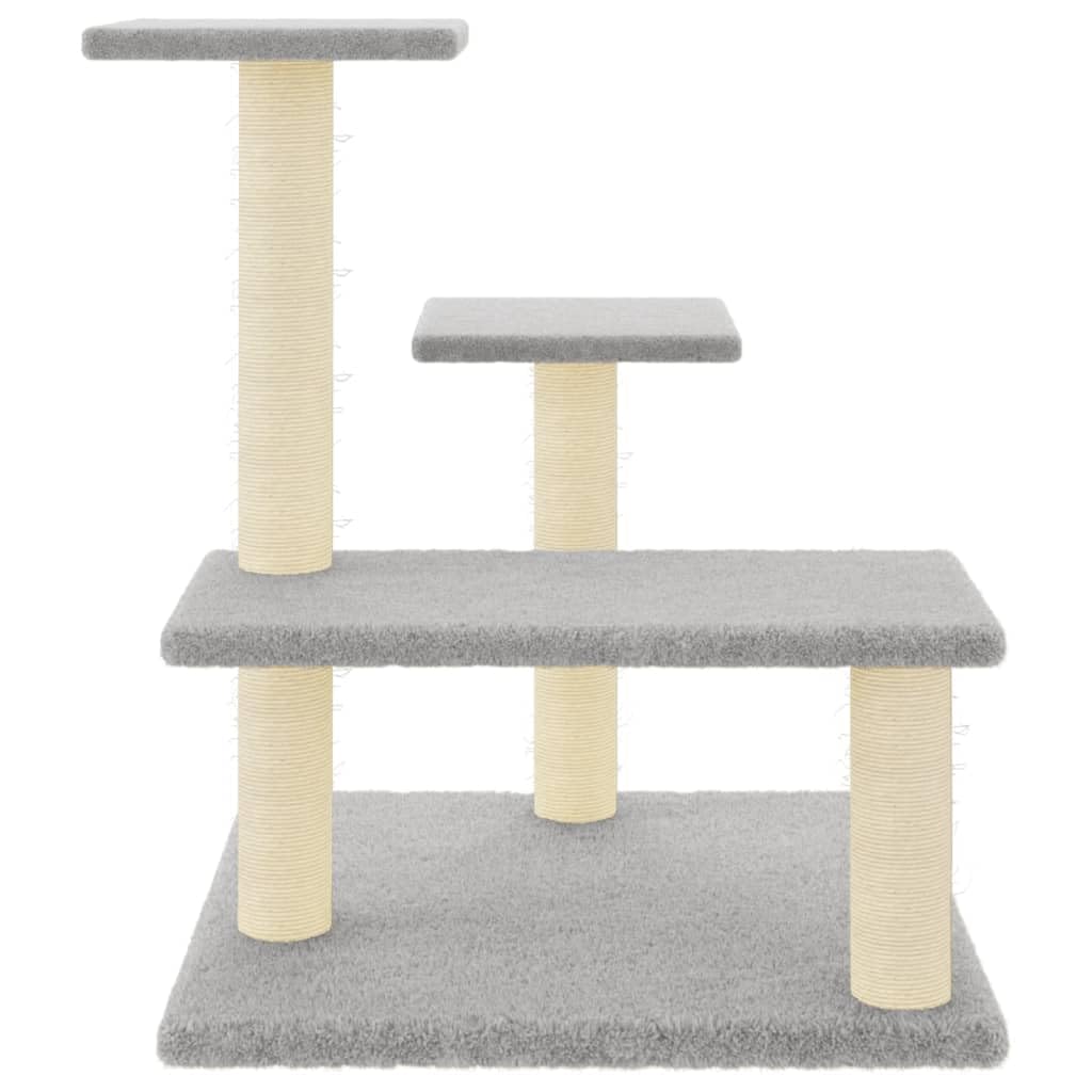 Rascador para Gatos con Postes de sisal Gris Claro 61 cm, ZEYUAN Rascador Gato, Arbol Rascador para Gatos, Gatos Accesorios, Torre Gatos, Arranhador para Gatos, Casa para Gatos