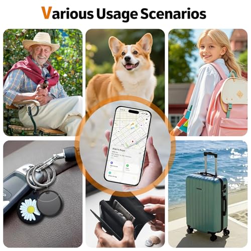 Tracker Bluetooth anti-perte compatible Find My : lot de 2 localisateurs de clés iOS étanches