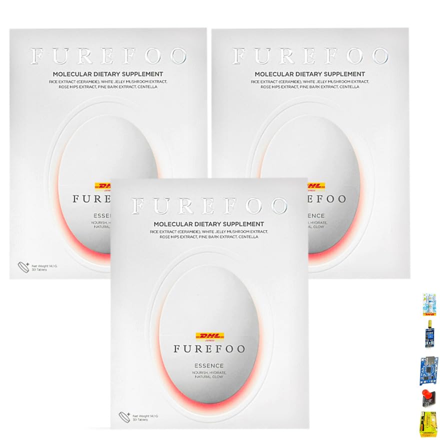 Furefoo Essence Anti Aging Smooth Clear Soft Radiant Skin 1.5X Formula 30Tabs SHIPPING BY DHL (Packs of 3) By Beautygoodshop [Get Free For You Beauty Gifts]