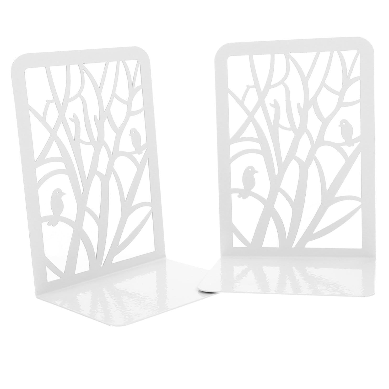 POPETPOP 2 pezzi Fermalibri in Metallo Resistente per Mensole e Scrivania Design e Stabile Supporto Libri Decorativo e Funzionale per Casa e Ufficio