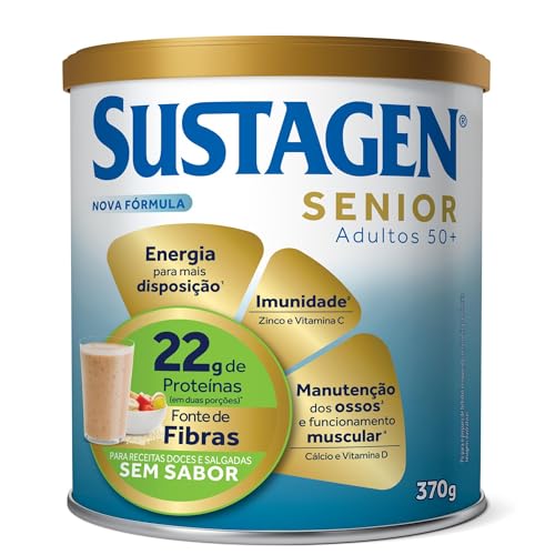 Sustagen Senior Complemento Alimentar 50+ Sem Sabor Lata 370g