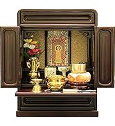 仏具セット　14 (仏具、仏壇) Amazon｜松山神仏具店 ミニ仏壇 仏具セット 14号 桜 上置き コンパクト