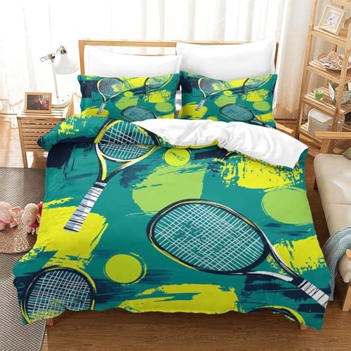 Housse de couette tennis en microfibre résistante avec fermeture éclair durable