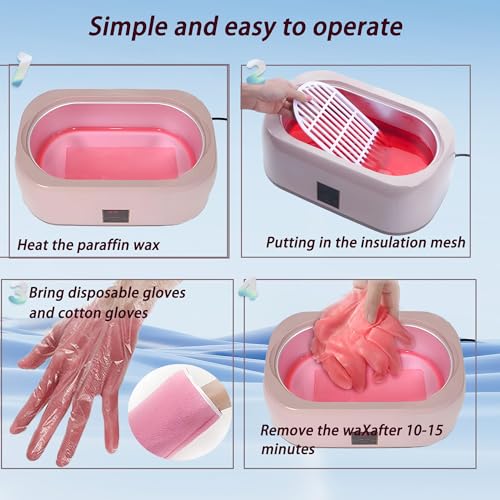 Macchina per la cera di paraffina per mani e piedi, kit idratante ed esfoliante per scaldacera da 4000 ml con funzione di mantenimento del calore