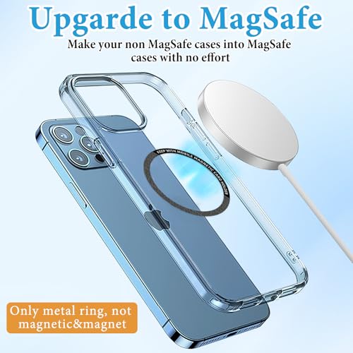 Image of 12Pcs Magnetic Ring for Wireless Charging | Universal Metal Adapter Ring for MagSafe | Ultra-Thin Magnetic Ring for Phone /Cases | Android & iPhone Support