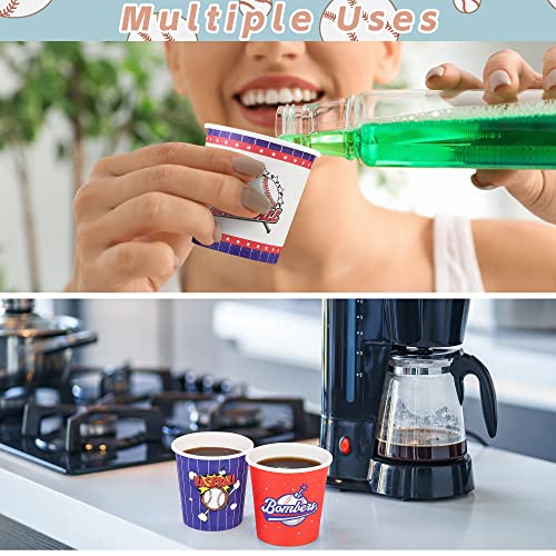 Shojoy 600 Pack 3Oz Disposable Bathroom Cups, Colorful Mouthwash Cups, Baseball Paper Cups, Mini Hot And Cold Beverage Drinking Cups, Espresso Paper Cups For Baseball Sports Party Supplies #TOP4