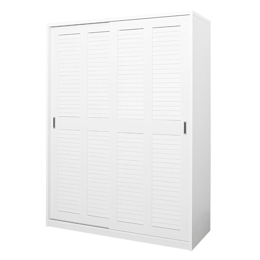 ルーバー引き戸 大容量クローゼット 〔アネモネ〕 幅120cm Amazon.co.jp: ルーバー引き戸 大容量クローゼット アネモネ 幅