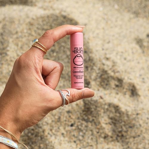 Image of Sun Bum Cocobalm Wild Strawberry Hydrating Lip Balm - 0.15 oz Stick | Enriched with Aloe Vera and Coconut Oil to Moisturize Dry, Chapped Lips