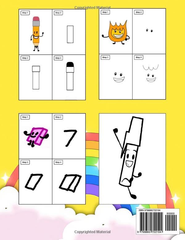 Miniatura 2 de How To Draw Battle for Dream Island + Coloring Pages Deluxe Edition Learn to Draw Cute Characters for Kids, Boys, Girls, Ages 8-12 9-12 Girls, Boys,