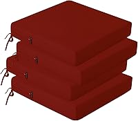 Vista 21 de idee-home Juego de 2 cojines para sillas de exterior, cojines de asiento impermeables para muebles de patio, almohadilla de repuesto para silla