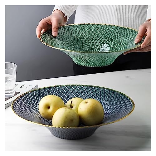 Ornements décoratifs plateau de service en verre bleu pour cadeau idéal - 5