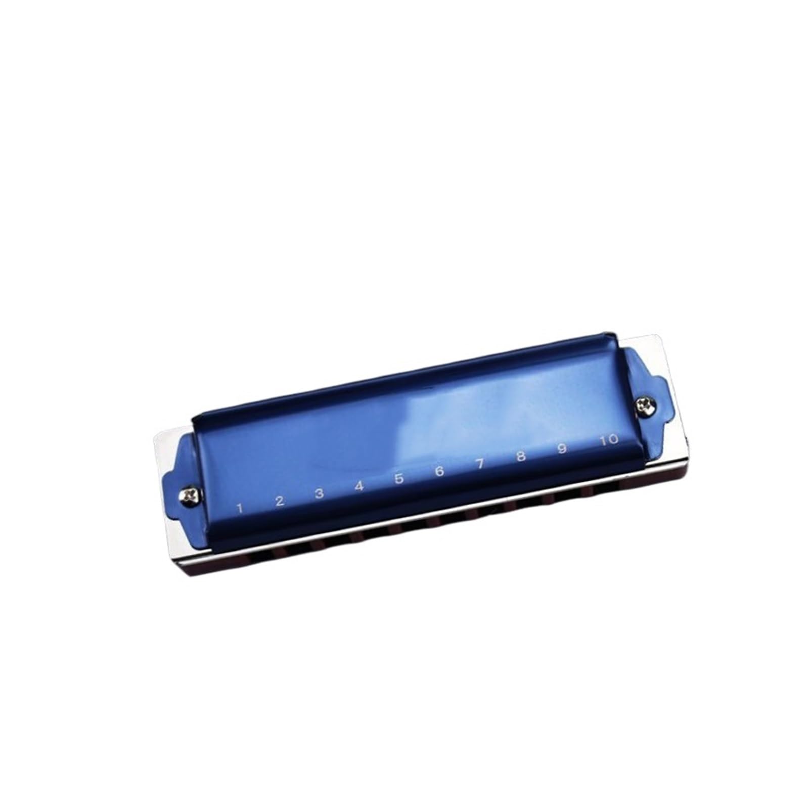 Armonica Armonica A Bocca Professionale In Argento Blu A 10 Fori Con Fa E Altre Chiavi