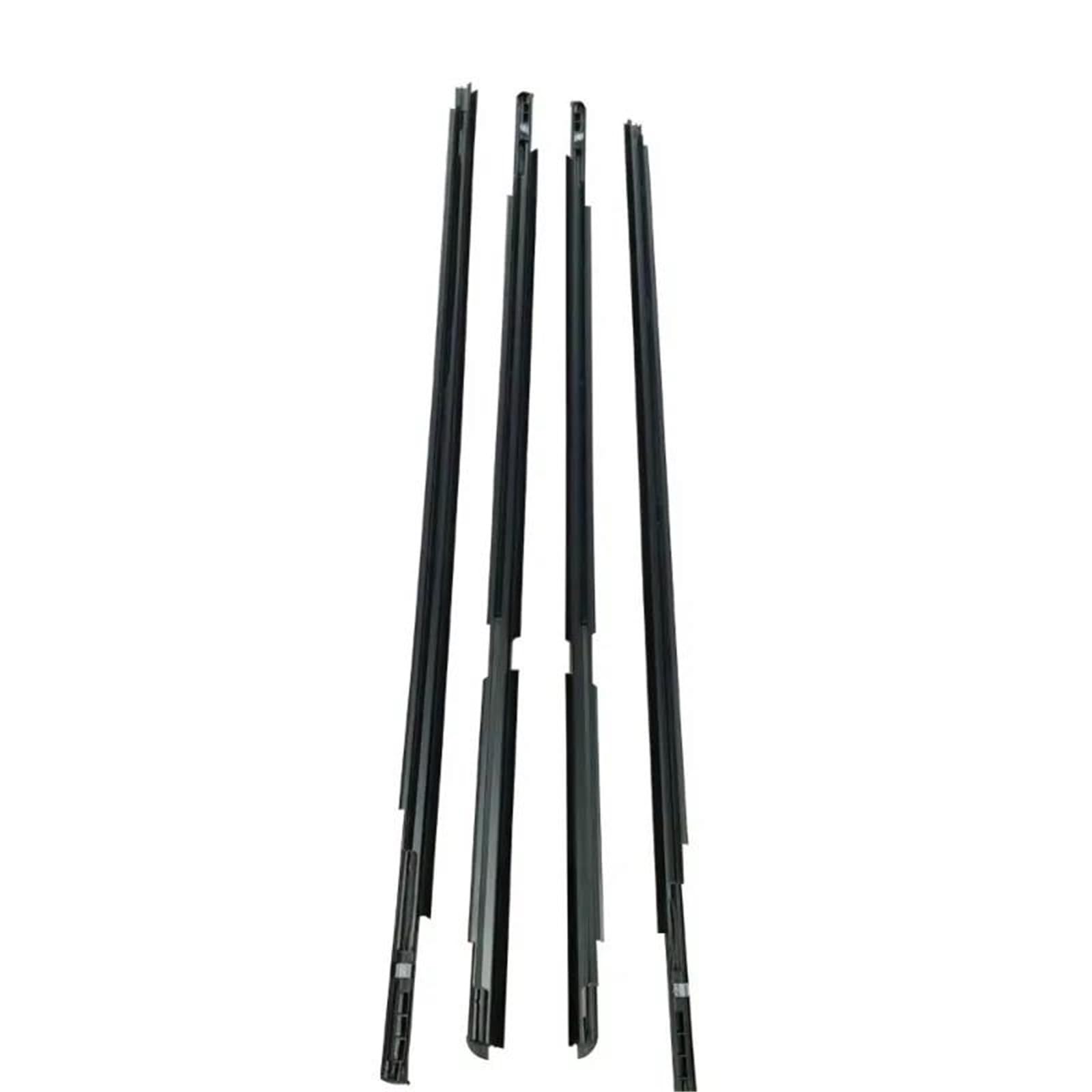 Snwdbh One Color 4Pcs Car Weatherstrip Window Seal Belt For Toyota For Yaris Hatchback 2006-2013 Front Rear Outer Side Glass Rubber Strips Black Exterior Belt