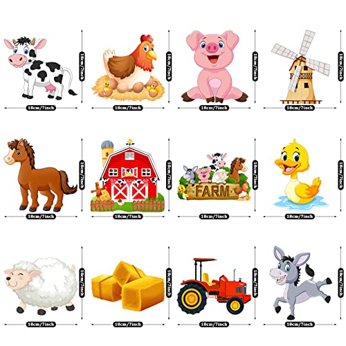Clabby CLABBY-DECORATIONS-11 30 Pieces Farm Animal Party Hanging Swirl Decorations thumb #1