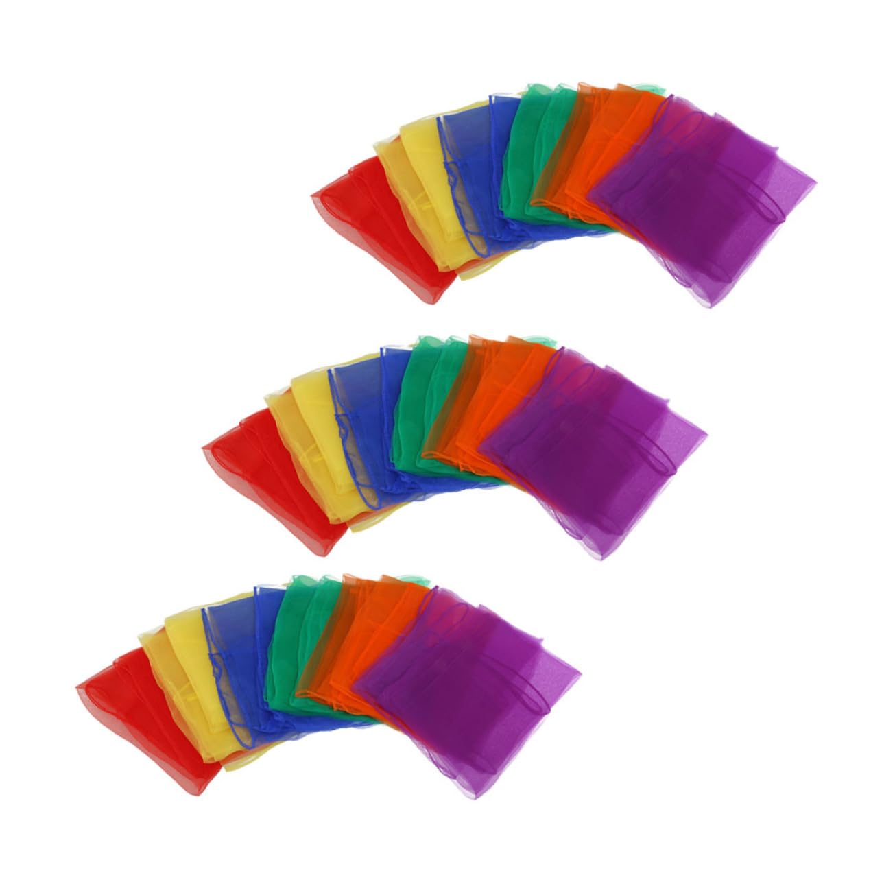 TOVINANNA Colorful Juggling Dance Scarves for Boys and Girls Small Silk Veils Dance Performance Scarf Set Random Color