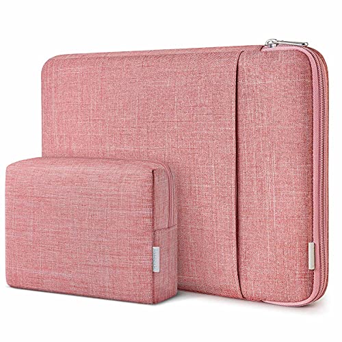 Inateck 360 ° protección Completa de 13 Pulgadas Compatible con 13 MacBook Air M3/M2/M1 2025 2018,13 MacBook Pro M2/M1 2022 2016,Surface Pro 11/10/9/X/8/7/6/5/4/3, XPS13, 12.9 iPad Pro,Rosado