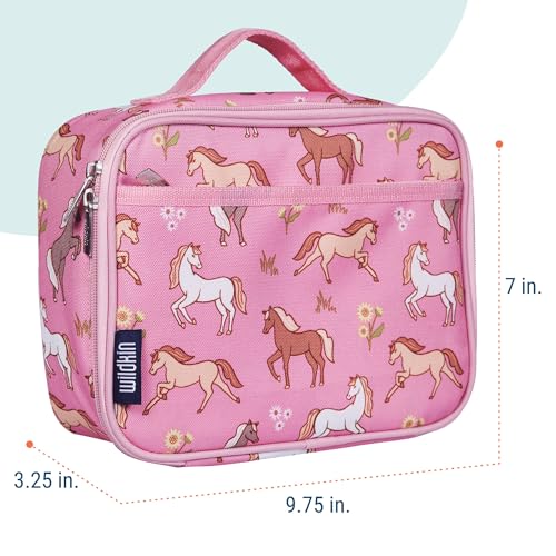 Image of Wildkin Kids Insulated Lunch Box, Wild Horses | Insulated, wipe-clean lunch box - coordinates with matching Wildkin backpacks