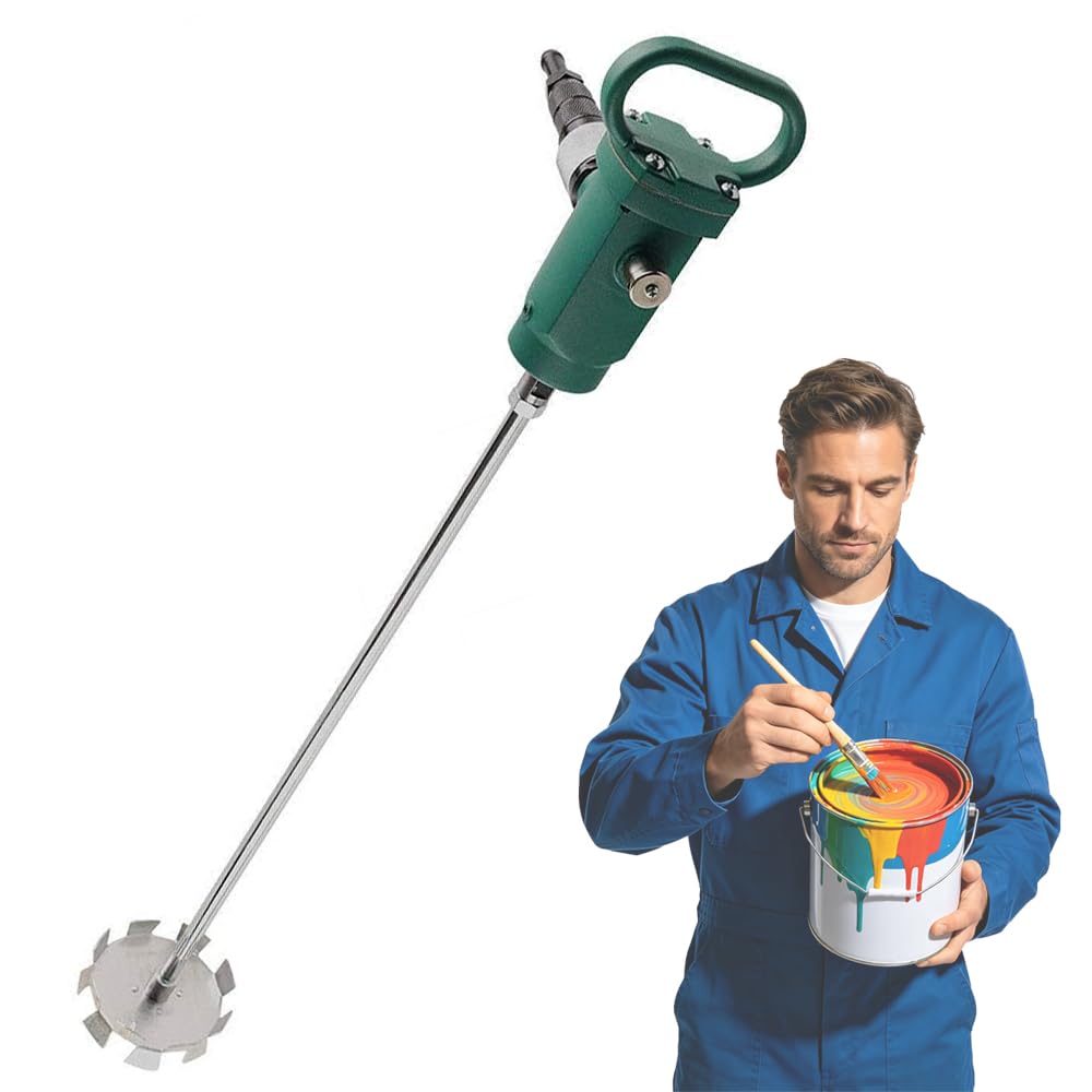 WHOOLEFUN Commercial Pneumatic Paint Mixer, 50L-250L Paint Air Agitator, 2500 RPM Heavy Duty Stirrer, for Paint, Coating, Ink, Glue, Viscous Liquids (Requires Air Compressor)