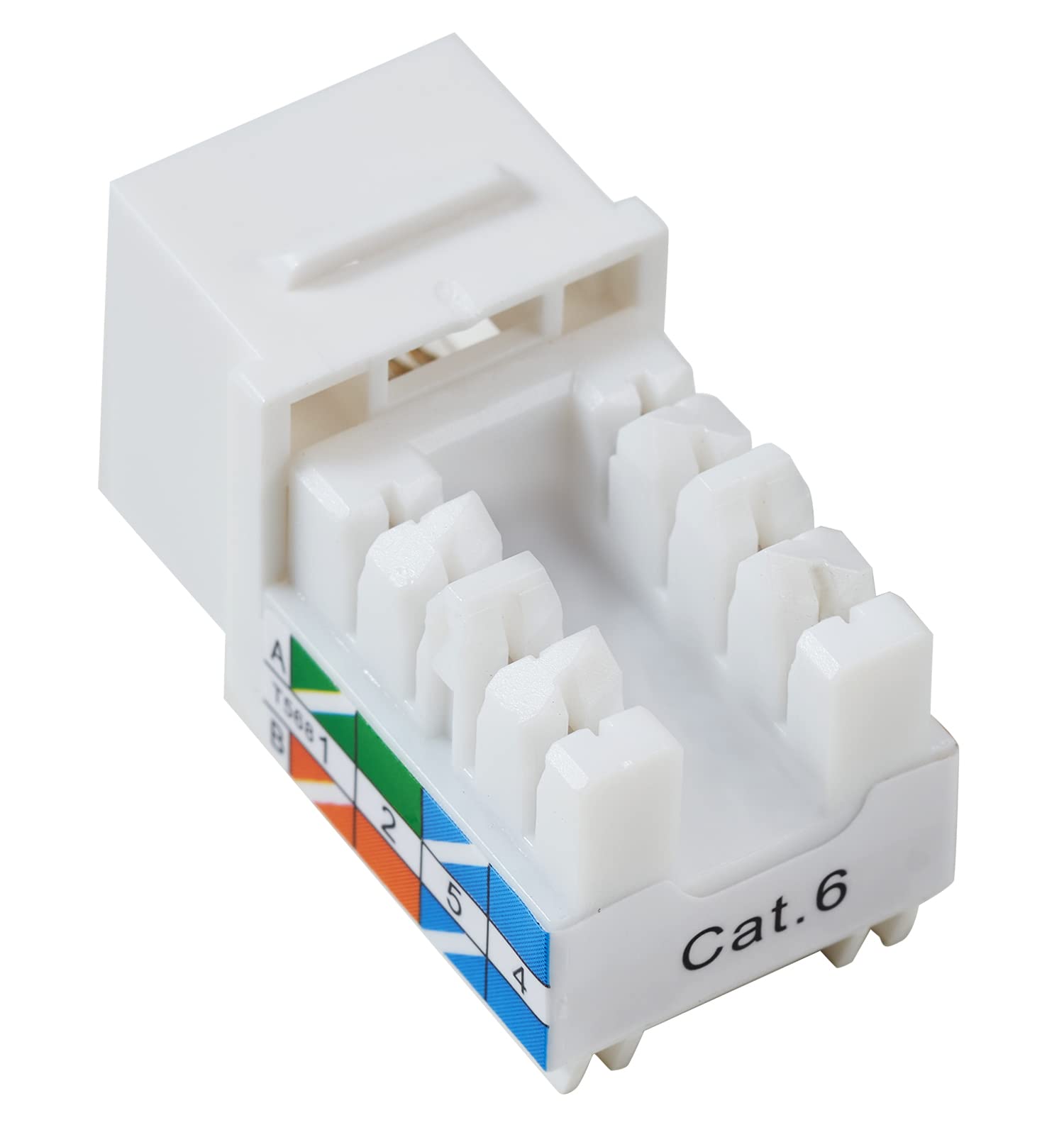 Amazon | Tedgetal Cat6 RJ45 キーストーンジャック 25個パック