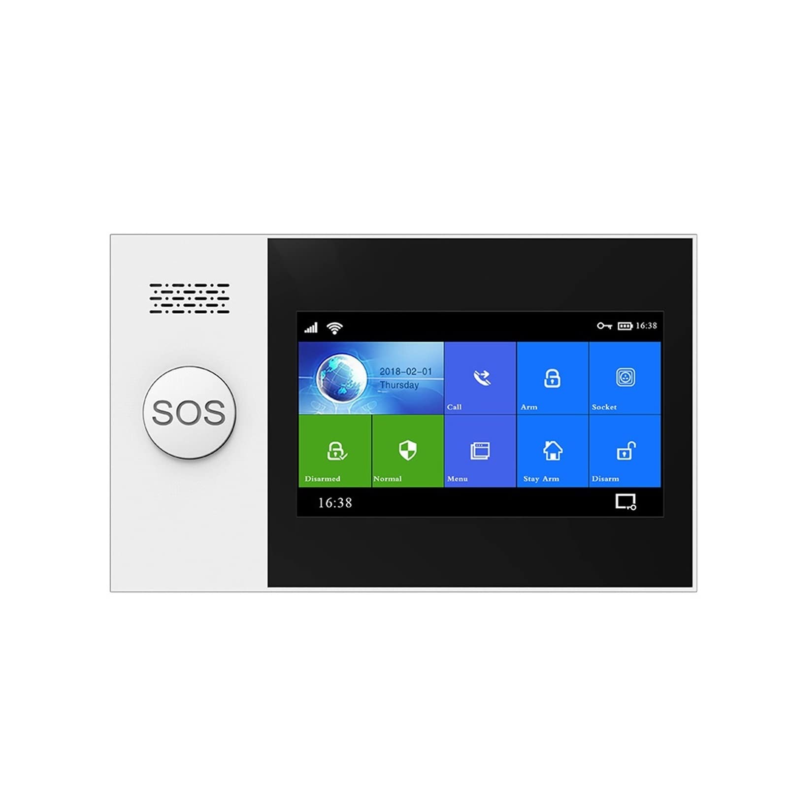 inalámbrico GSM de alarma seguridad antirrobo for el hogar SMS Tuya Life APP Control con pantalla táctil 4,3 pulgadas Kits Para casa y garaje(PA-210)