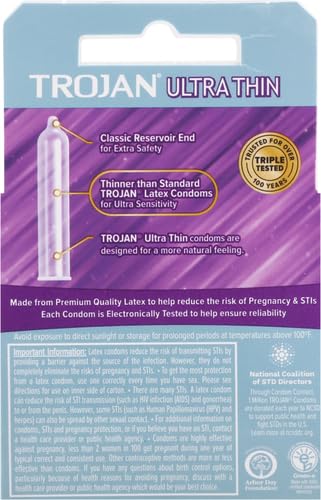 Amazon.com: Trojan Sensitivity Ultra Thin Lubricated Condoms (Pack of 1) 3 Count : Health & Household Amazon.com: Trojan Sensitivity Ultra Thin Lubricated Condoms (Pack of 1) 3 Count : Health & Household