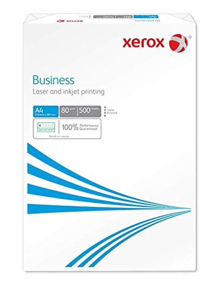 Xerox Business - Carta di alta qualità perforata, 4 fori, 80 g/m², formato A4, 5 risma da 500 fogli