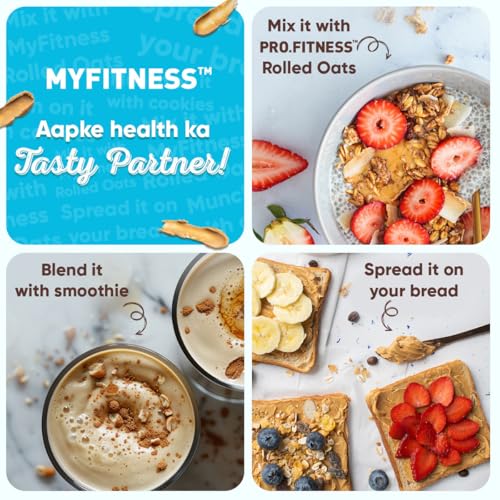 Image of MYFITNESS Zero Peanut Butter Classic Zero Sugar Extra Crunchy 510g | 28g Protein & 10g Fiber | Tasty & Healthy Nut Butter Spread | Cholesterol Free| Zero Trans Fat | Crunchy Peanut Butter (Pack of 2)
