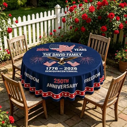 Nappe de table ronde drapeau idéale pour vos repas conviviaux en terrasse - 8