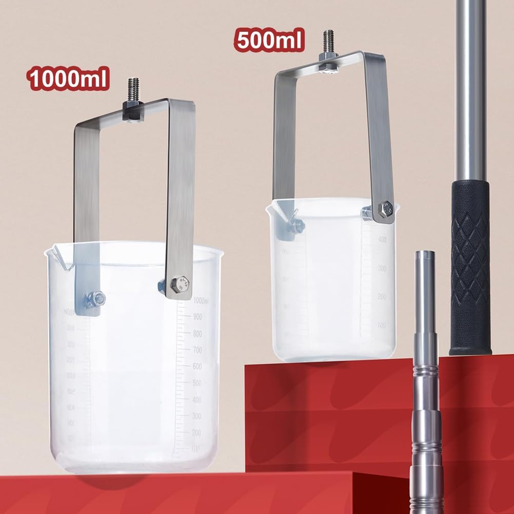Telescopic Water Sampling Dipper,Stainless Steel Water Sample Collection Pole,Portable Pendulum Beaker Sampler Cup with 500/1000ml Liquid Sampling Bucket for Industrial Lab,Plastic 1000ml,1.49~7m