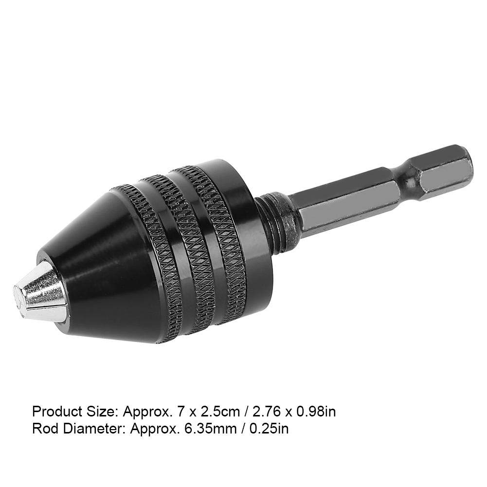 Mini Drill Chuck 0.3-3.2mm M8 x 0.75 Precision Grinder Drill Chuck Rod Set for 3-Jaw Mini Drill Bits Small Tool Holder High-Speed Grinding Drilling Applications Black - Image 4