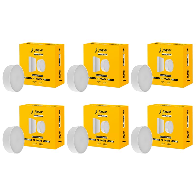 Image of Jaquar 12W Gem Trimless Round Surface Downlight Natural White Pack 6