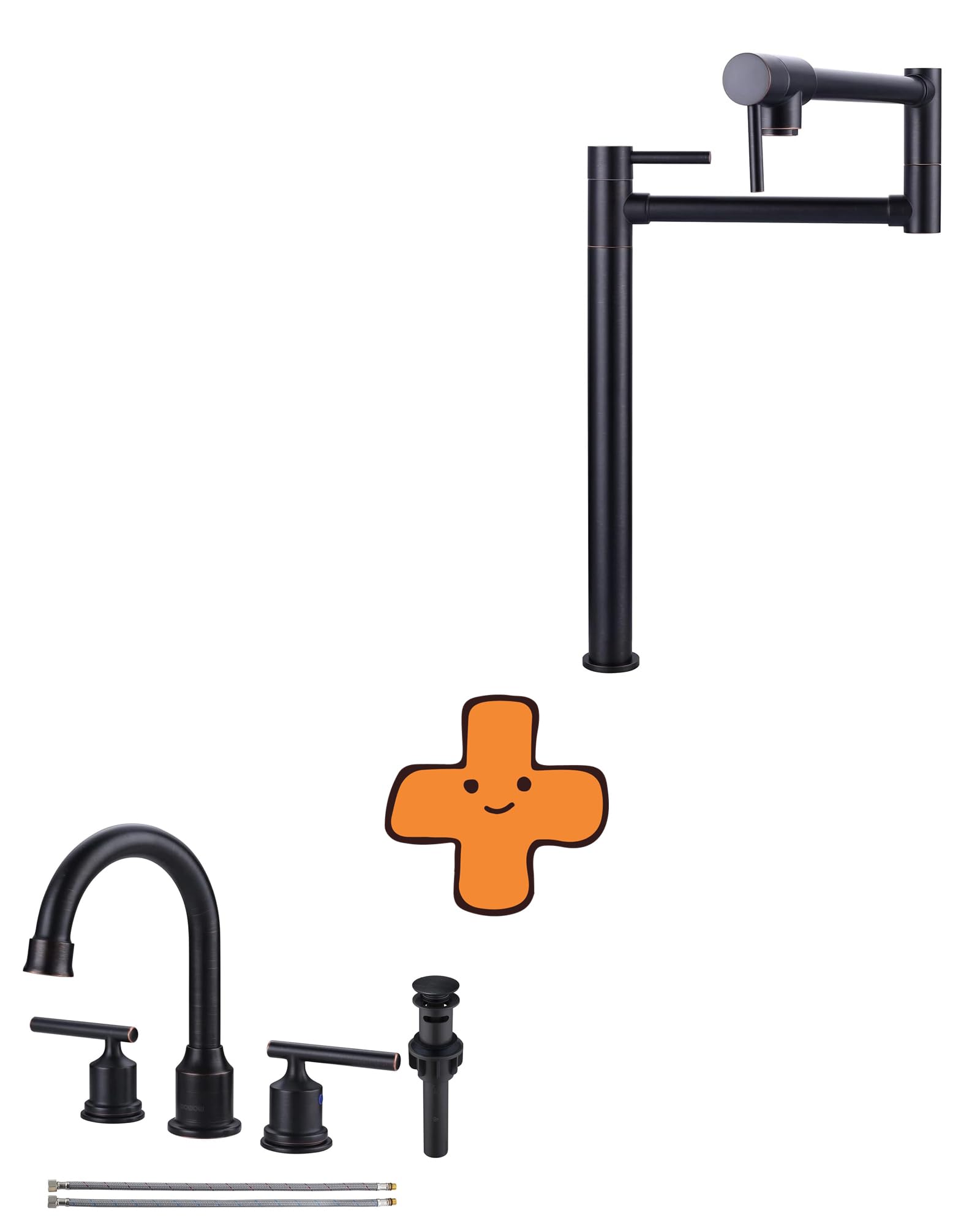 Jnfidosr Pot Filler Faucet Deck Mount And Bathroom Faucet