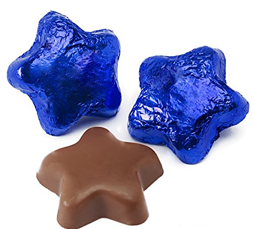 Blue Solid Milk Chocolate Stars (1 Lb - Approx 48 Pcs)