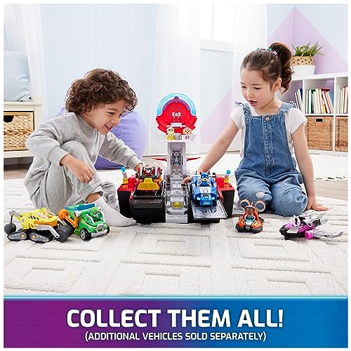 Image of Paw Patrol: The Mighty Movie, Aircraft Carrier HQ, with Chase Action Figure and Mighty Pups Cruiser, Kids Toys for Boys & Girls 3+
