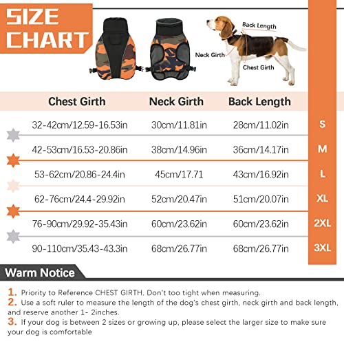 Wasserdichter Hundemantel Winter Warme Hundejacke, Hundebekleidung Outfit für kleine mittel große Hunde, Hundepullover mit Sicheren Reflexstreifen für Labrador Chihuahua Französische Bulldogge