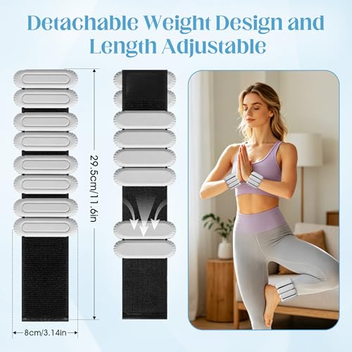 Image of Wrist Weights for Women & Men, 2lb Silicone Wrist Ankle Weights | Adjustable Arm & Leg Weights for Pilates, Yoga, Running,Walking and Strength Training