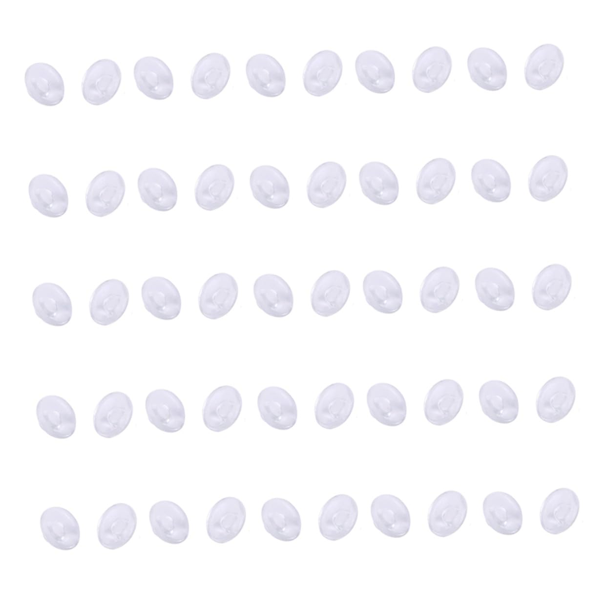 25 paia Naselli in Silicone Trasparente Antiscivolo Pad Nasali Rotondi per Sole e Supporto Comfort per Naso per Attività e Quotidiano