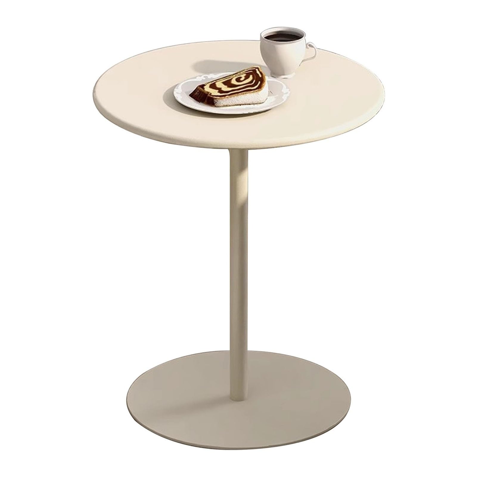 Mesa de Bar Redonda, Mesa de café para Bebidas, Mesa de bistró para Exteriores, Mesa de cóctel Negra para el hogar, Oficina, Cocina, Sala de Estar, Mesa Auxiliar Verde(Blanco,40x40x50cm)