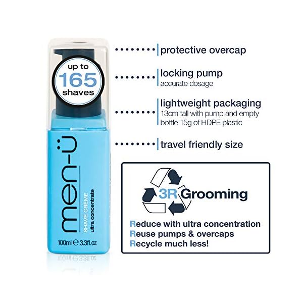 men-ü - Shave Creme Refill Kit - Rasiercreme mit Menthol - Nachfüllset – Bild 5