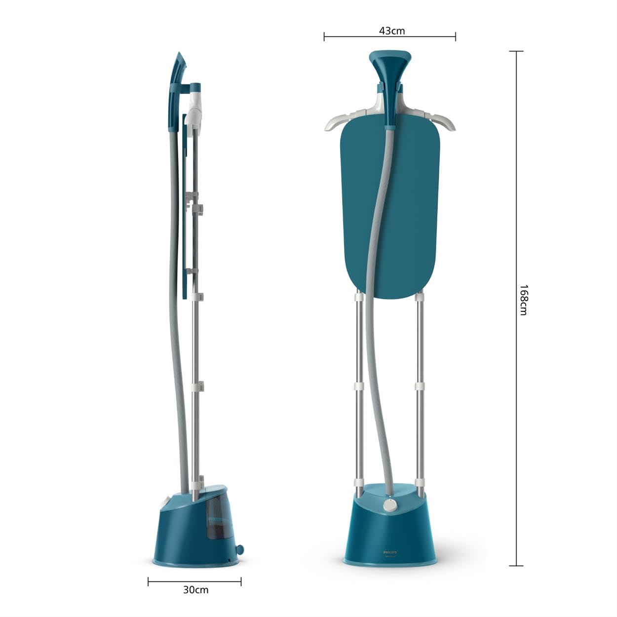 Philips Vaporizador Serie 1000-1800W, Gran depósito de 1,8L, 3 ajustes de vapor, StyleBoard integrado, Eliminación de arrugas, Elimina el 99,9% de las bacterias y los ácaros del polvo* (STE1040/20)