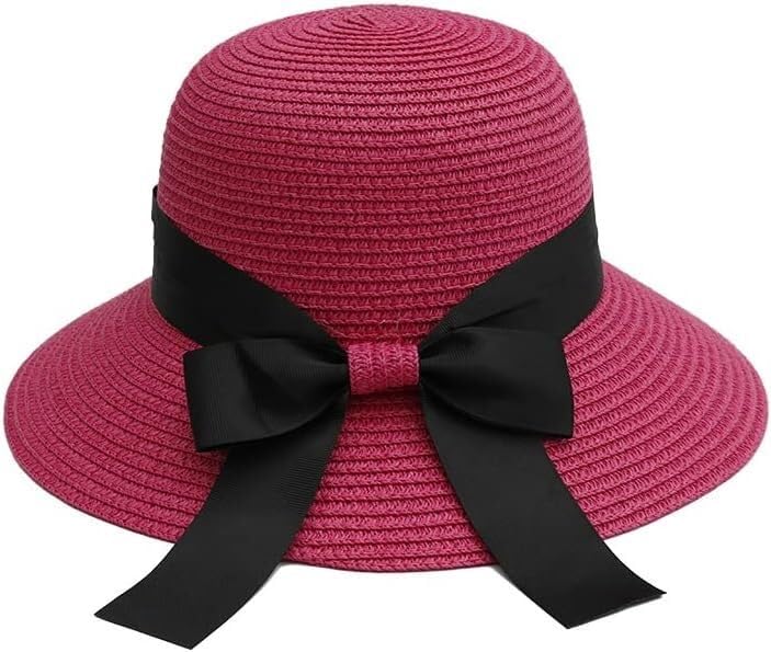 Cappello di paglia da donna, cappello estivo da donna cappello da sole da spiaggia cappello di paglia cappello panama fedora cappello a tesa larga UV cappello estivo da donna