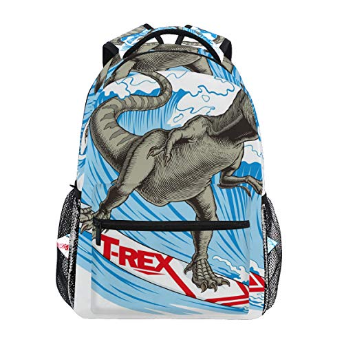 T REX: Mochila escolar de gran capacidad con diseño de dinosaurio para surf  de viaje