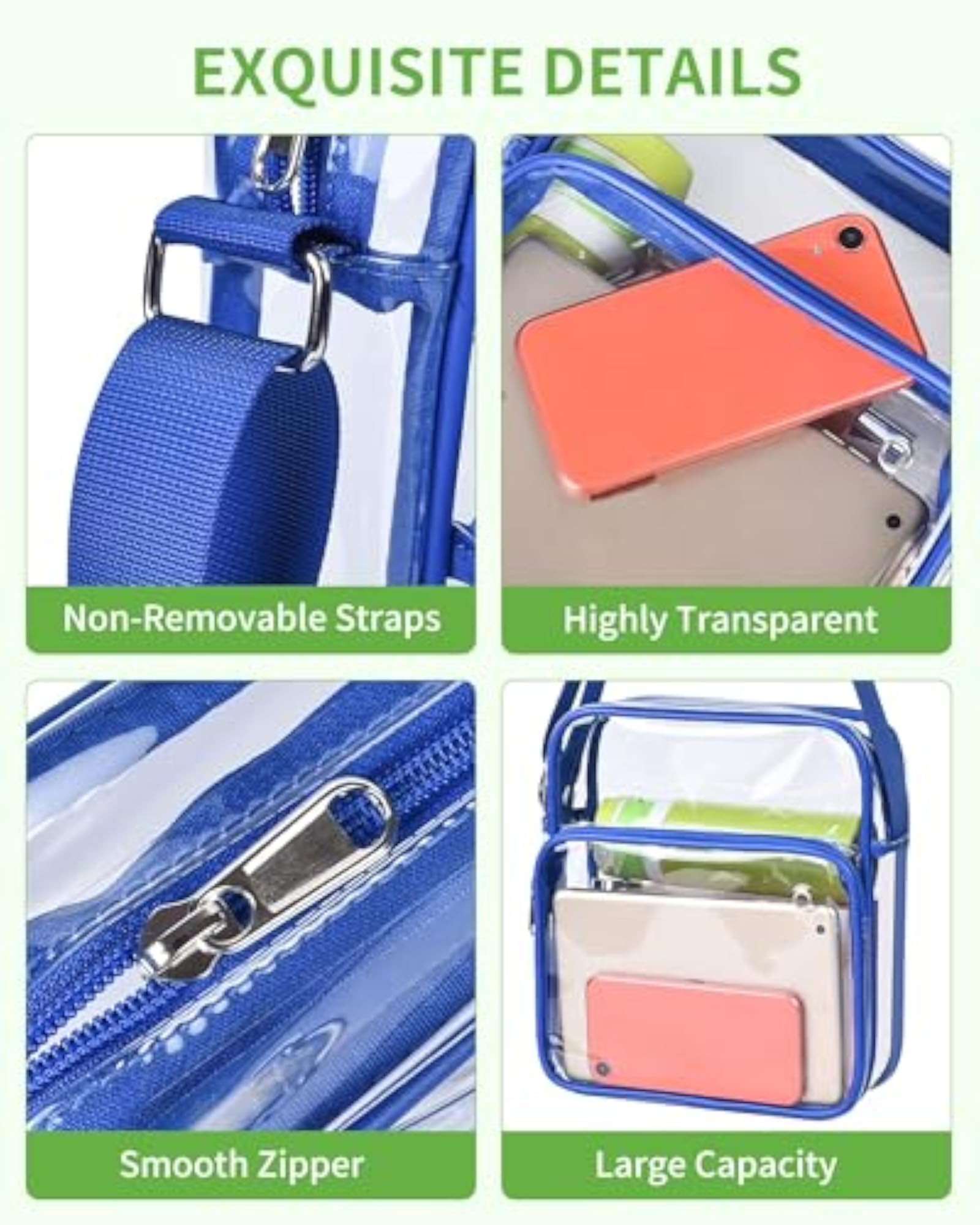 Clear Crossbody Messenger Shoulder Bag